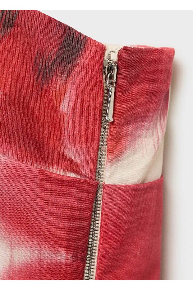 Bandeau-Bluse mit Blumenmuster - 5