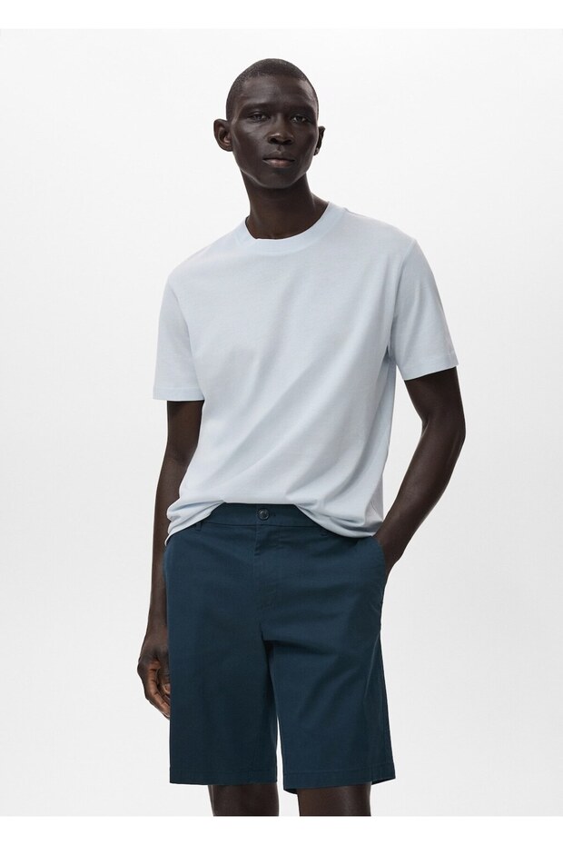 Regular kesim %100 pamuklu tişört - 1