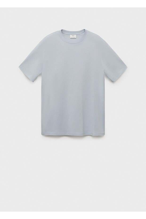 Regular kesim %100 pamuklu tişört - 3