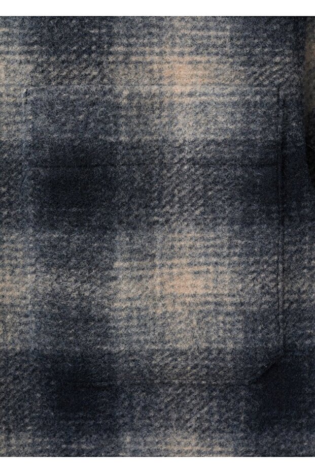 Cepli kareli gömlek ceket - 5