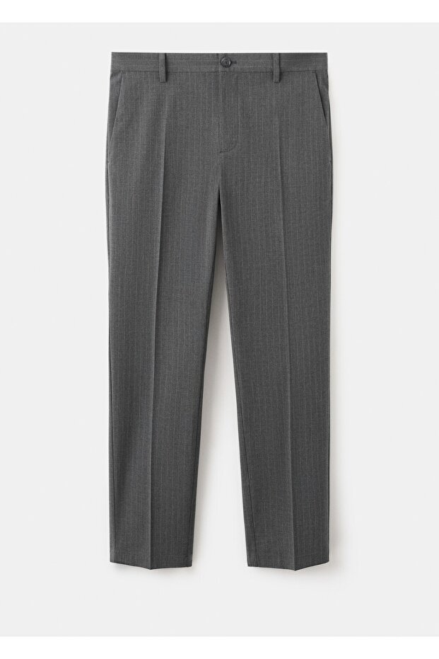 Beli elastik dar kesim pantolon - 3