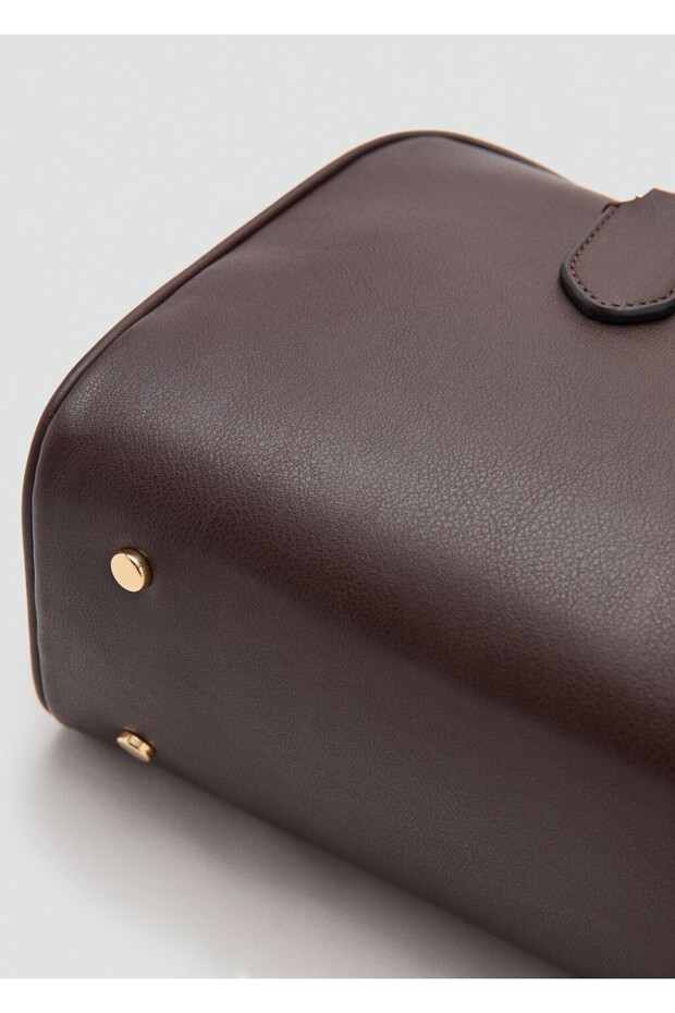 Deri görünümlü bowling çanta - 6