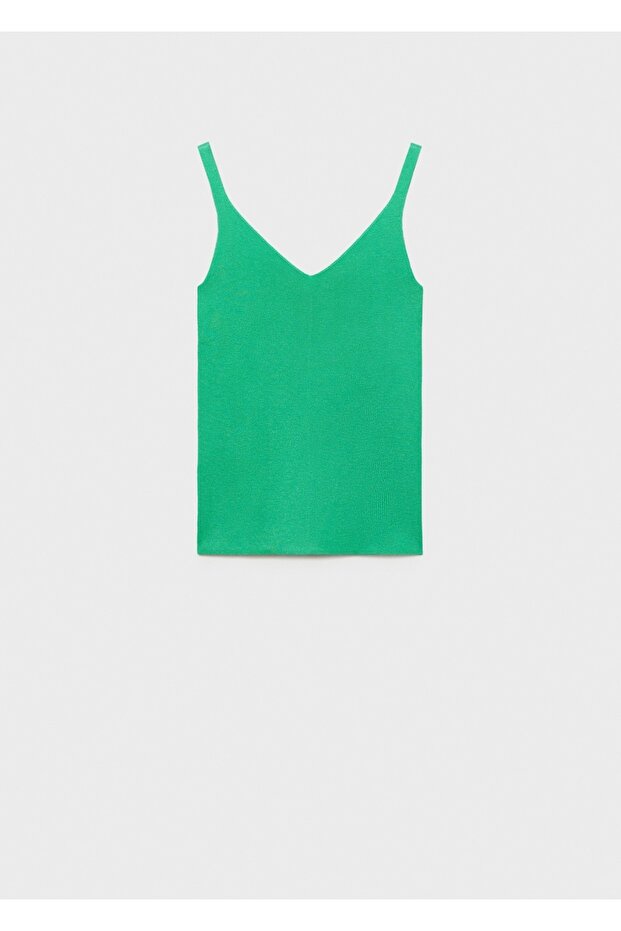 V yaka triko bluz - 3