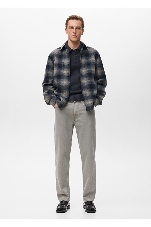 Cepli kareli gömlek ceket - 2