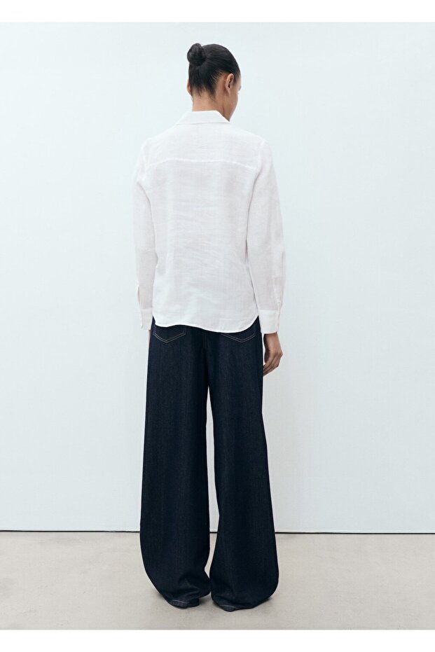 Cepli keten gömlek - 4