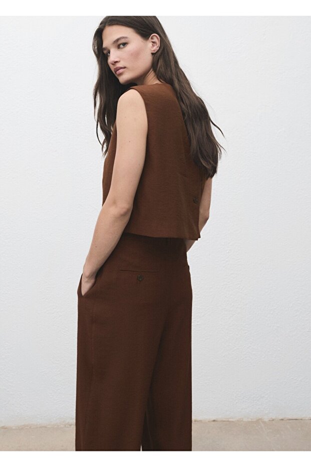 Düğmeli kısa bluz - 4