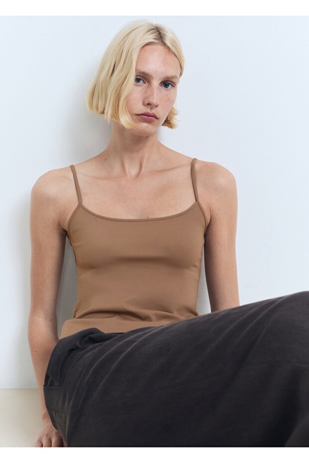 İnce askılı bluz - 7