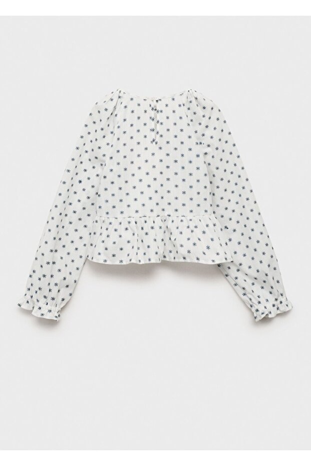 İşlemeli desenli bluz - 2