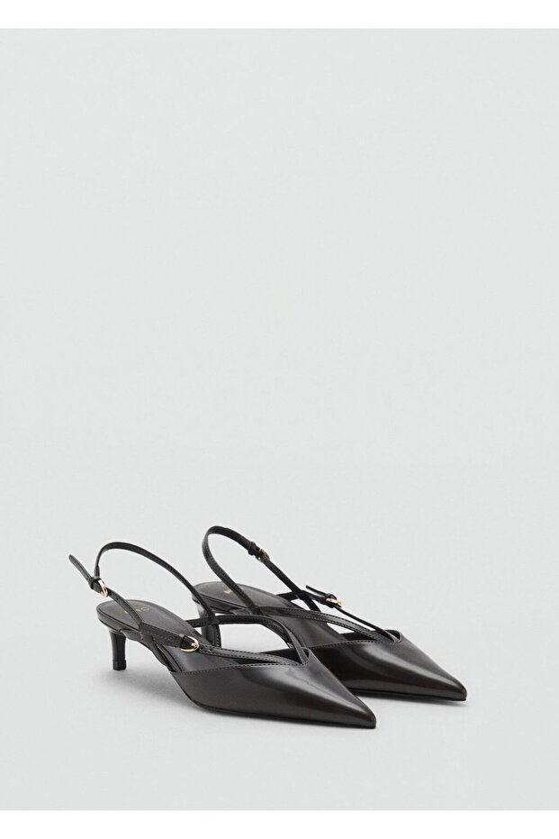 Bantlı kitten topuklu ayakkabı - 1