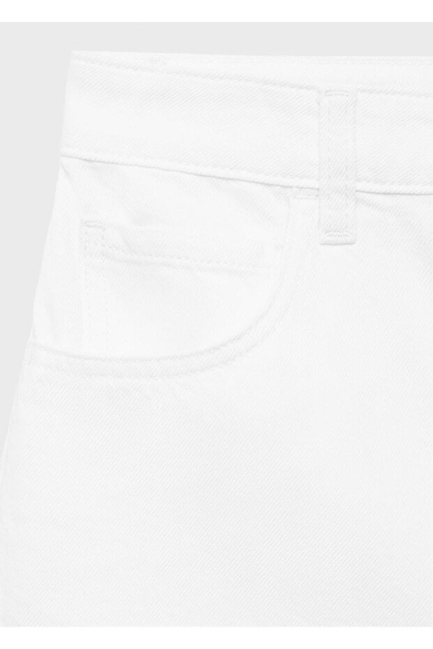 Yüksek Belli Bermuda Denim Şort - 5