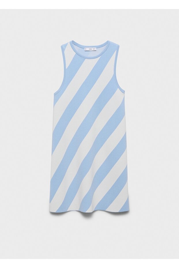 Askılı triko elbise - 3