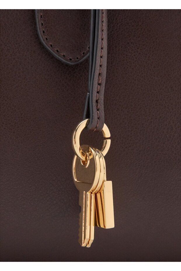 Deri görünümlü bowling çanta - 5