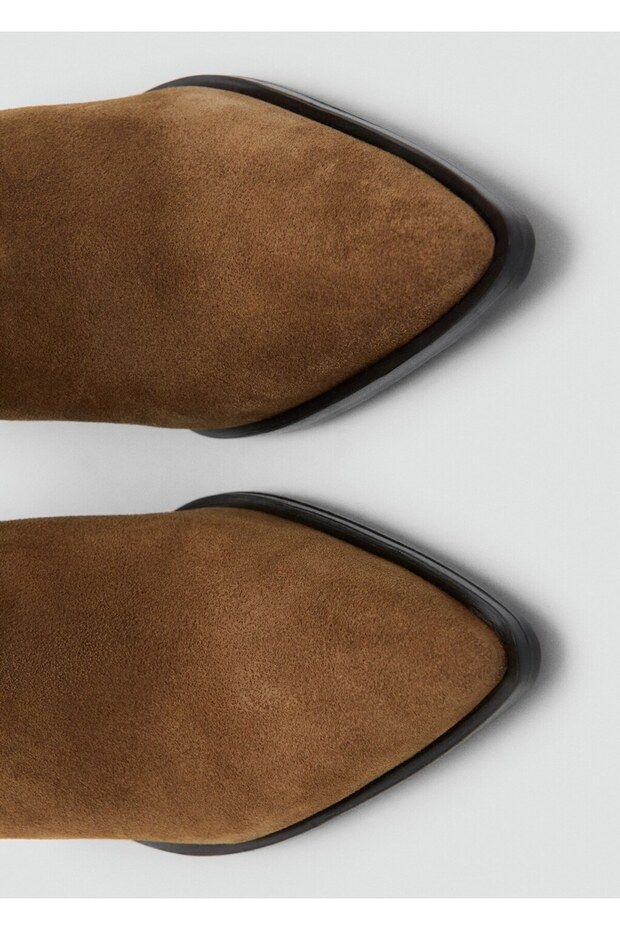 Blok topuklu süet bilekte bot - 3