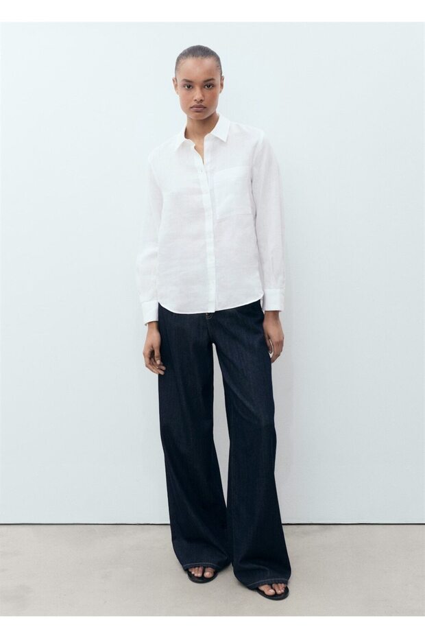 Cepli keten gömlek - 2