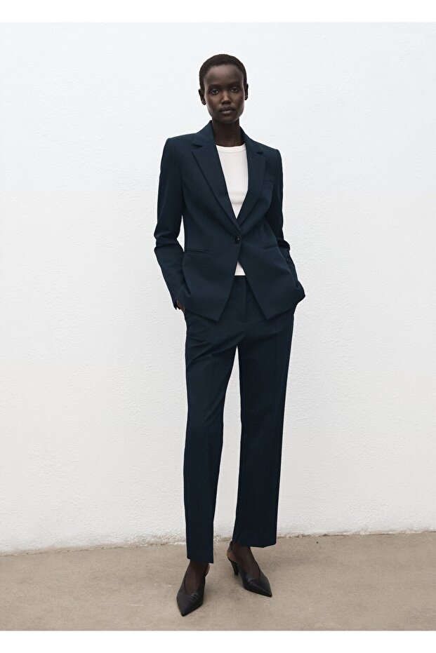 Dar kesim blazer ceket - 7