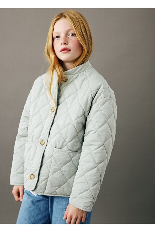 Düğmeli kapitone ceket - 2