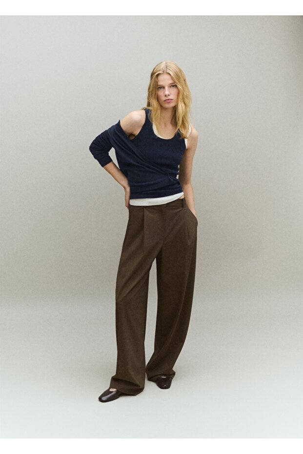 Yün karışımlı triko bluz - 2