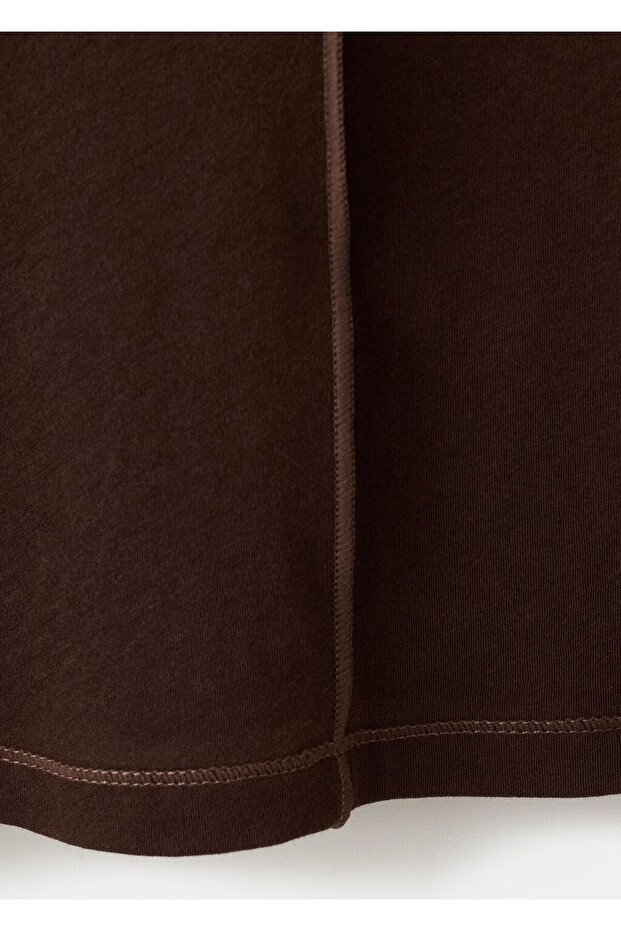 Pamuklu dikişli tişört - 6