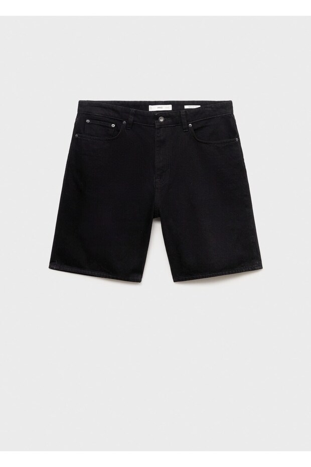 Regular fit jean bermuda şort - 3