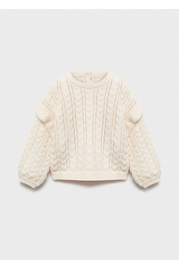 Volanlı triko kazak - 2