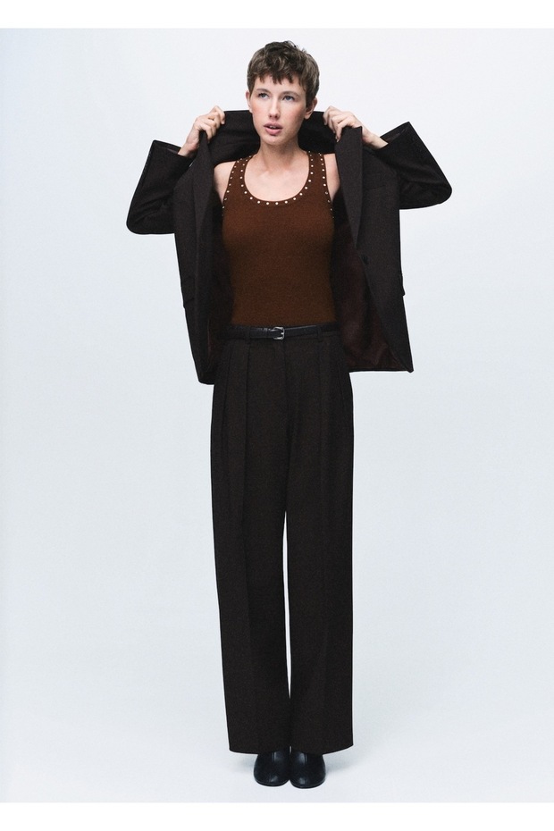 Zımba detaylı triko bluz - 2