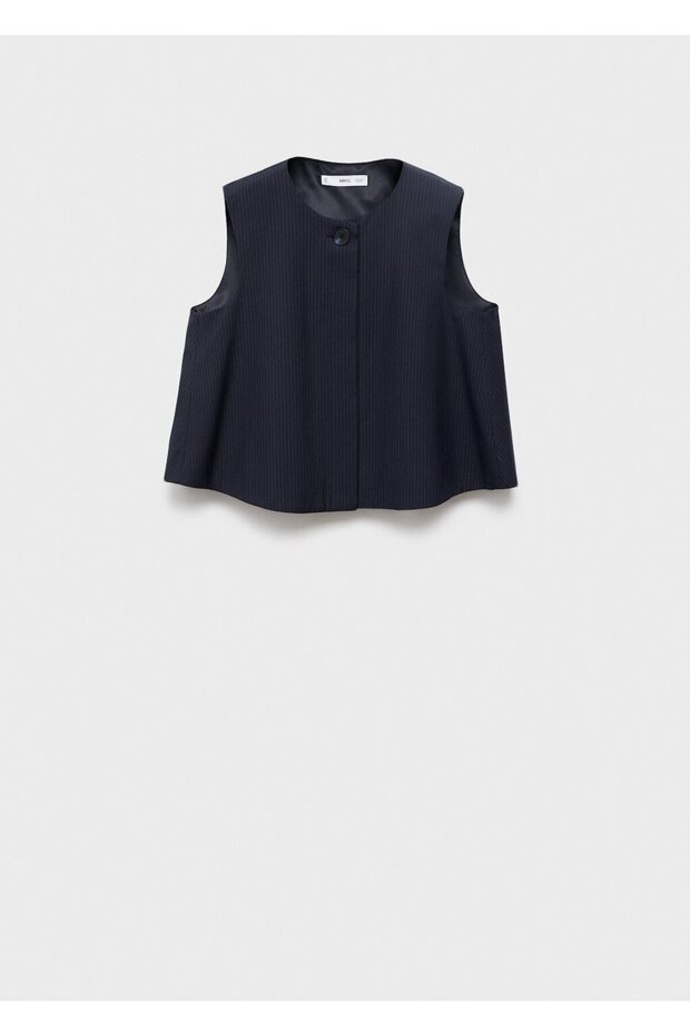 Balloon Look Blouse with Thin Lines - 3