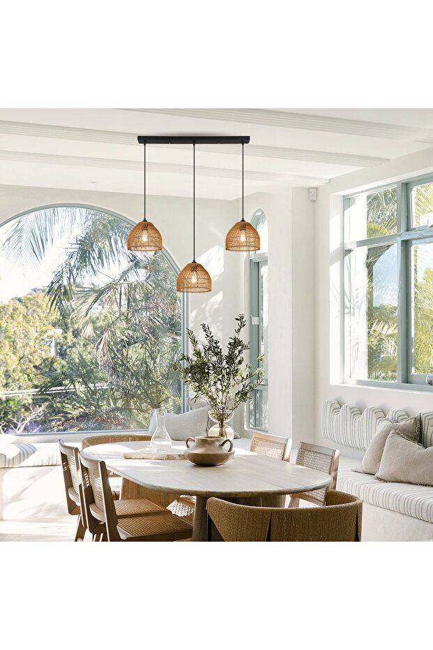 Zerfa 3 Lu Antik Sirali Avize 3xe27 - 3