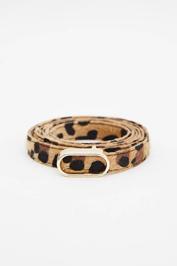 Leopard Patterned Rope Belt - 1