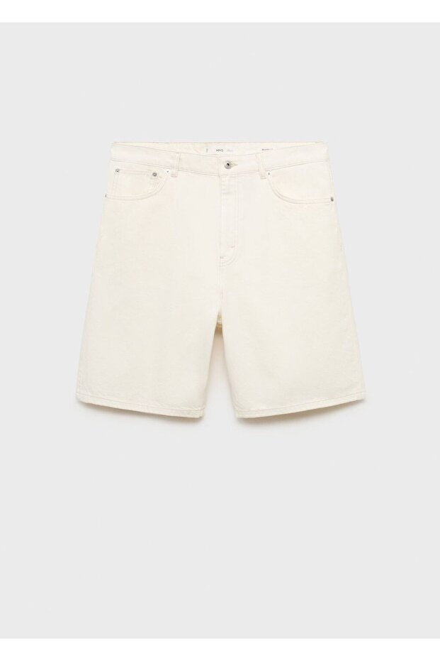 Rahat kesim denim bermuda şort - 3