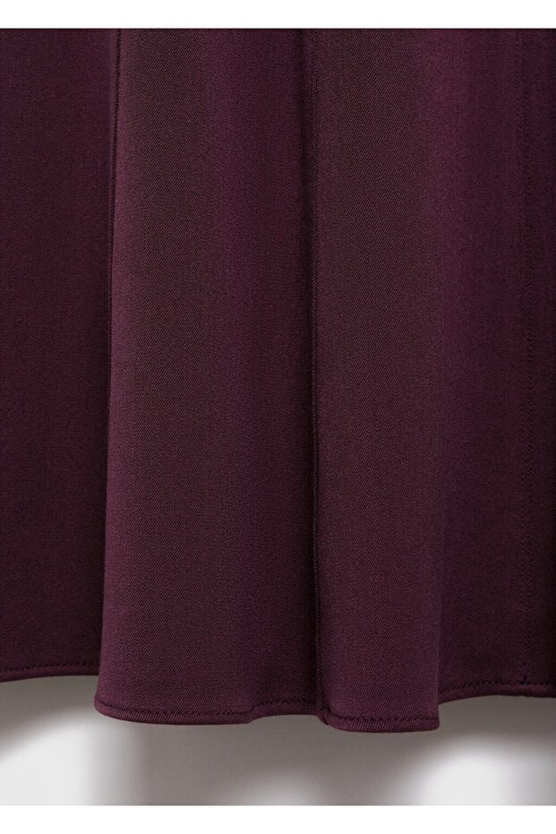 Dikişli evaze elbise - 5