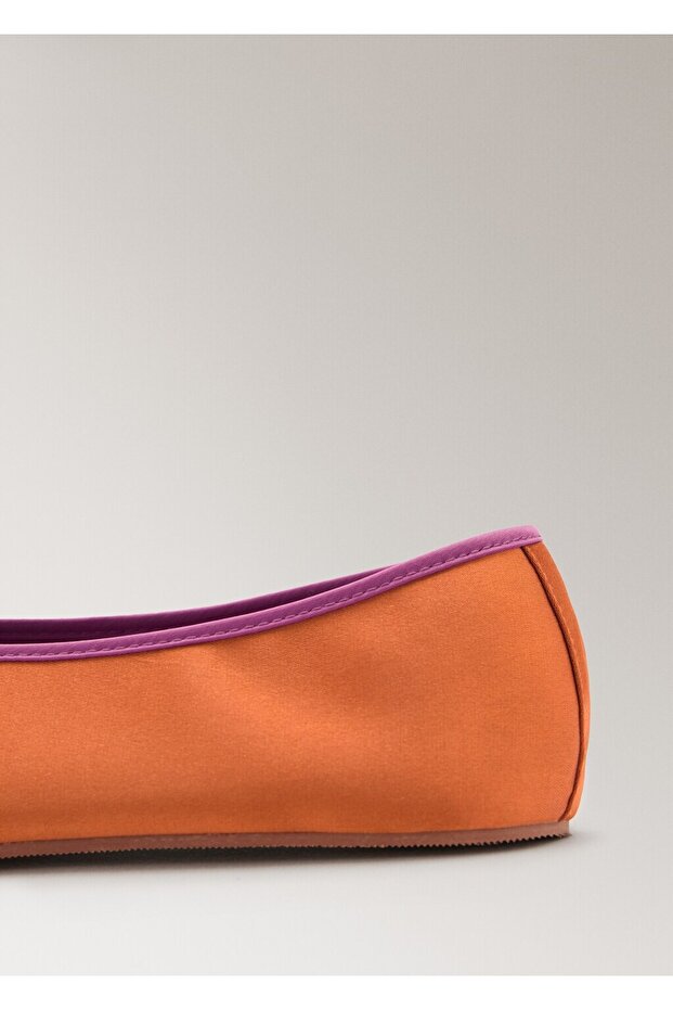 Saten şeritli kontrast babet - 4