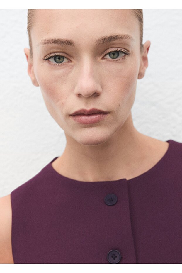 Düğmeli takım yelek - 8