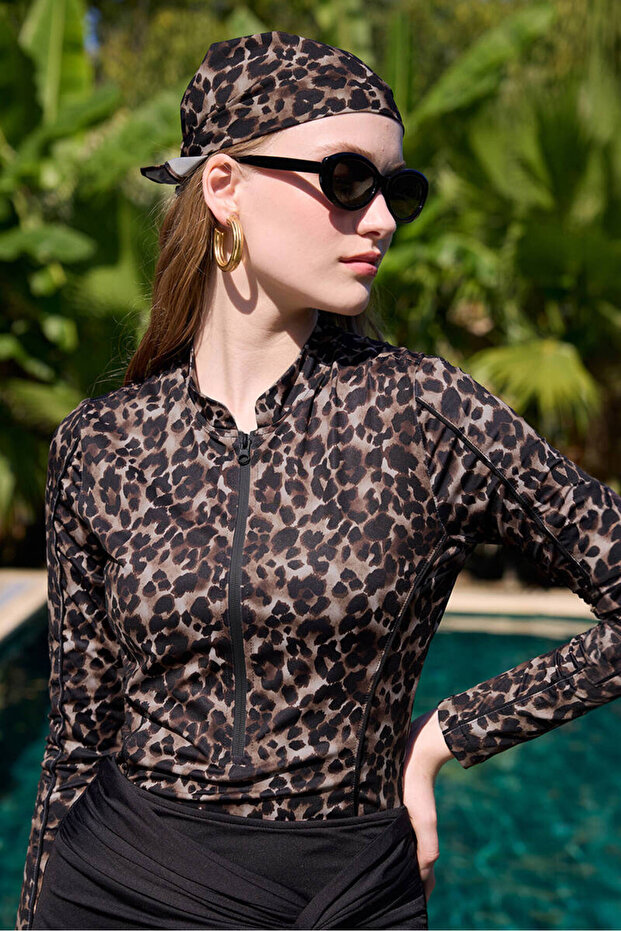 LEOPAR DESENLİ SURF MAYO - 5