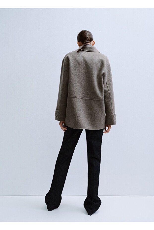 Cepli yün ceket - 4