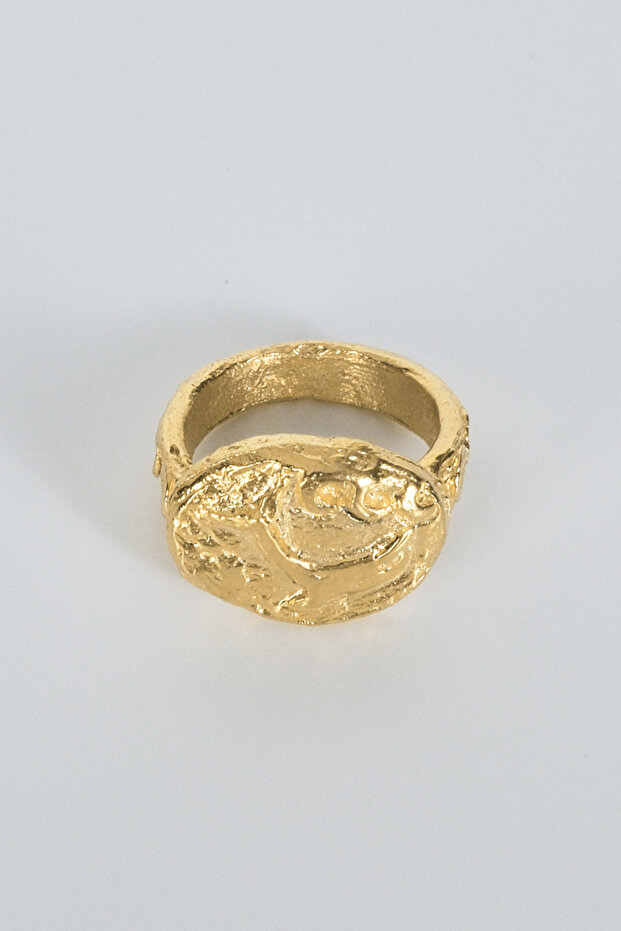 خاتم ذهبي على شكل دولفين - 3