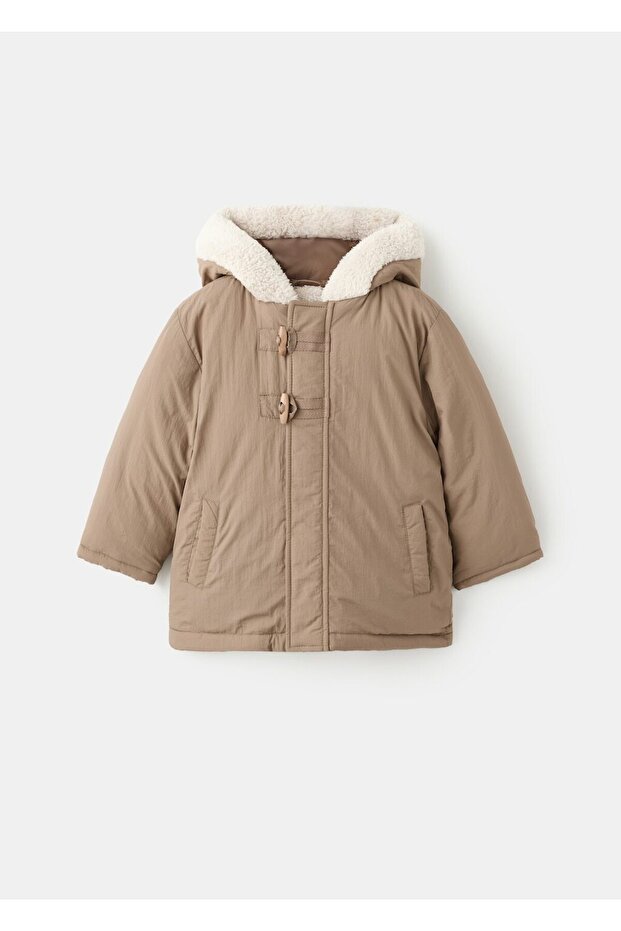 Kapüşonlu düğmeli anorak - 2