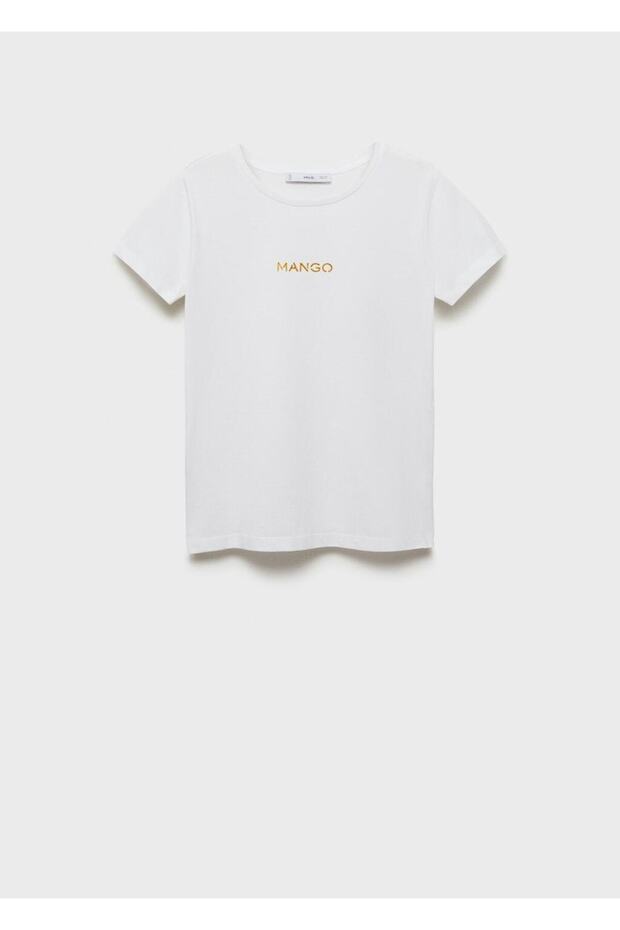 Pamuklu logolu tişört - 3