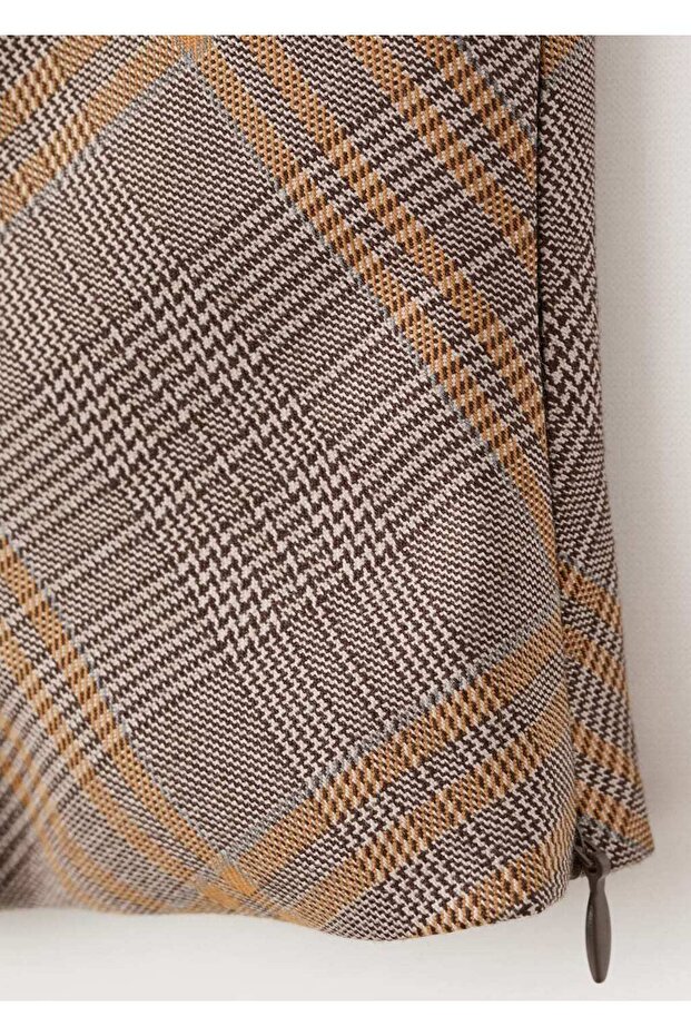 Kareli dar kesim bluz - 5