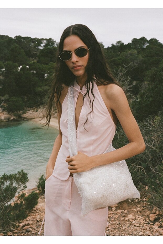 Payetli omuz çantası - 2