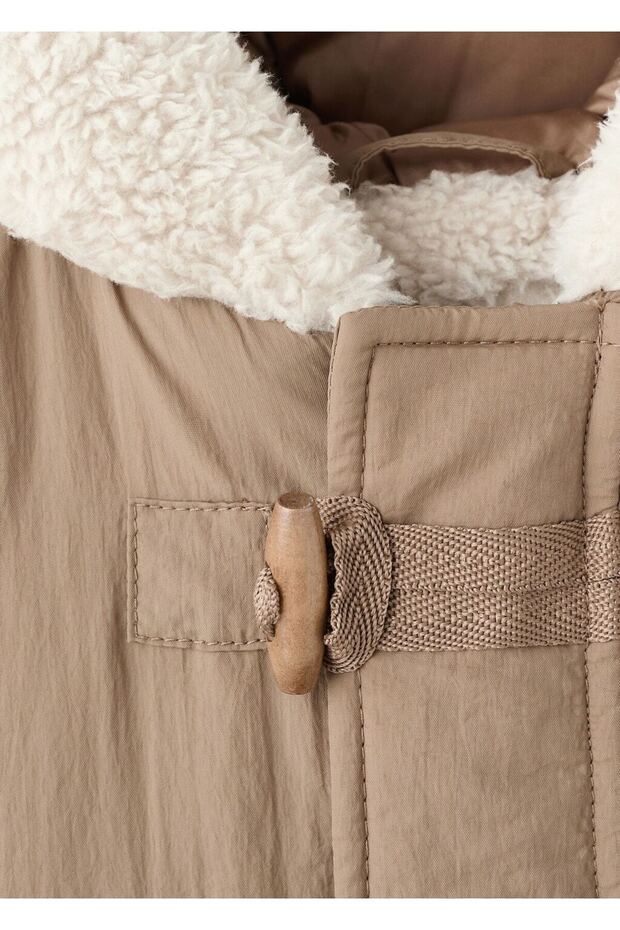 Kapüşonlu düğmeli anorak - 4