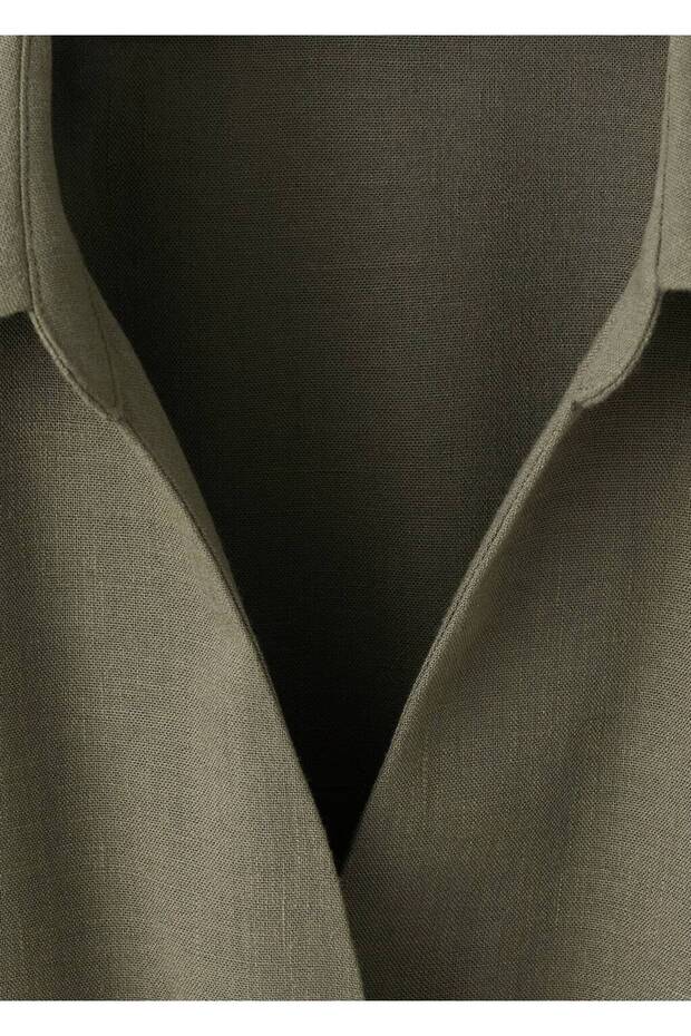 Pileli gömlek elbise - 5