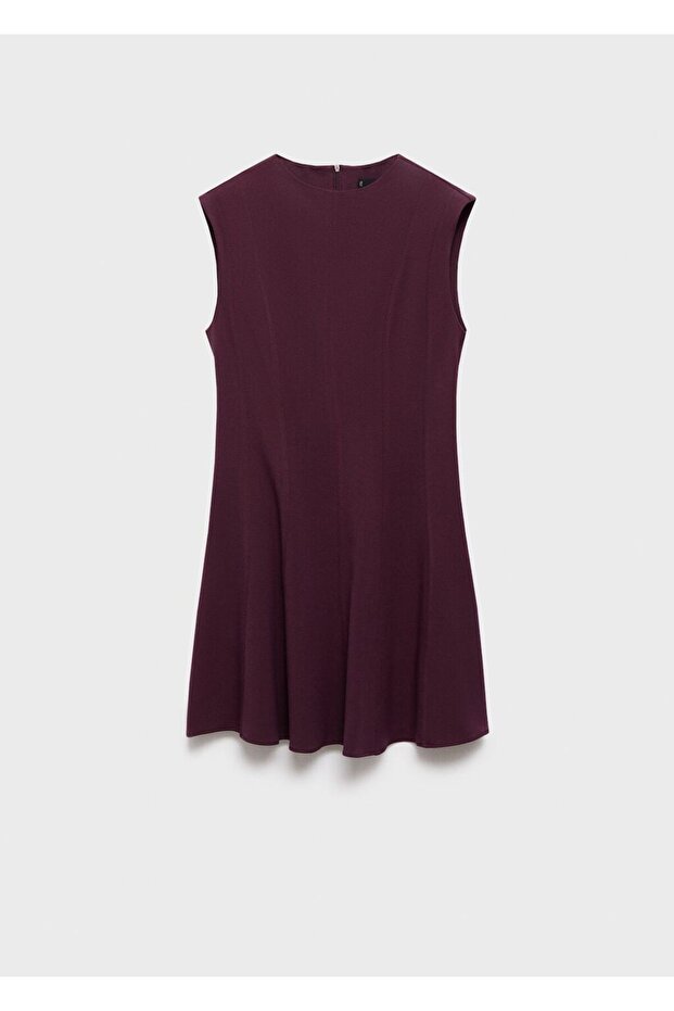 Dikişli evaze elbise - 3