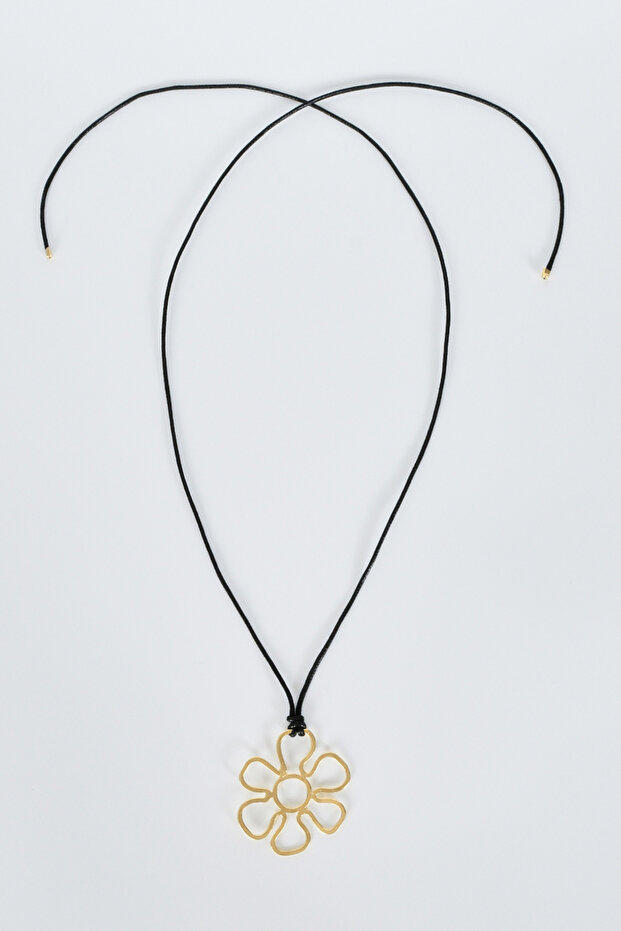 GOLD ÇİÇEK KOLYE - 2