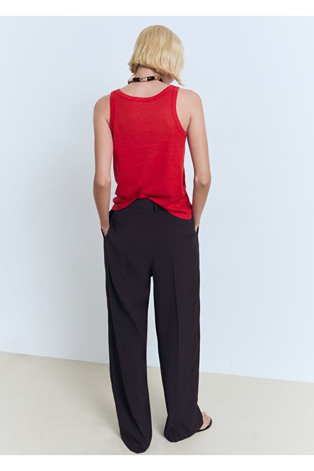 Kollu keten bluz - 4