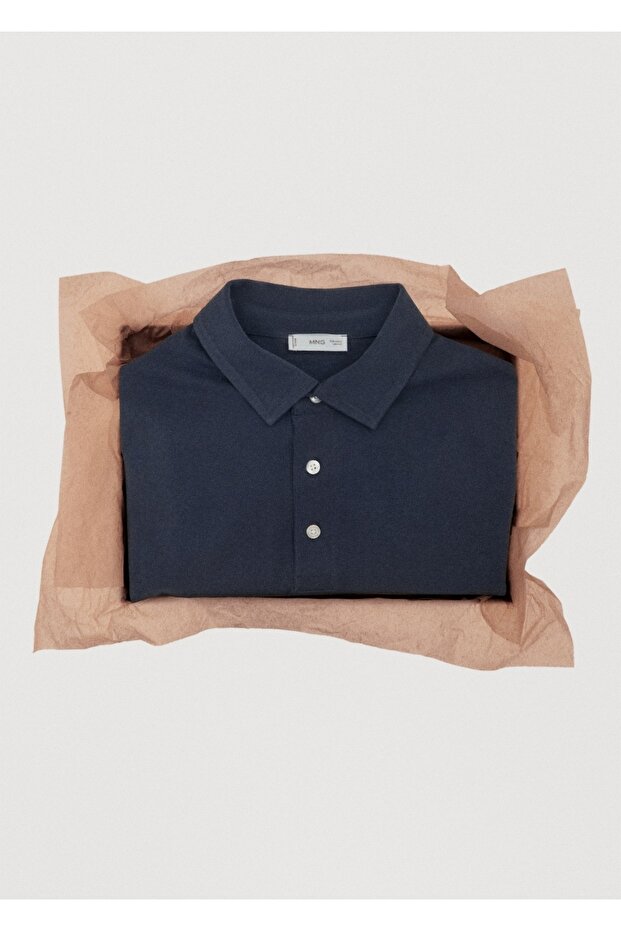 Pamuklu basic polo tişört - 7