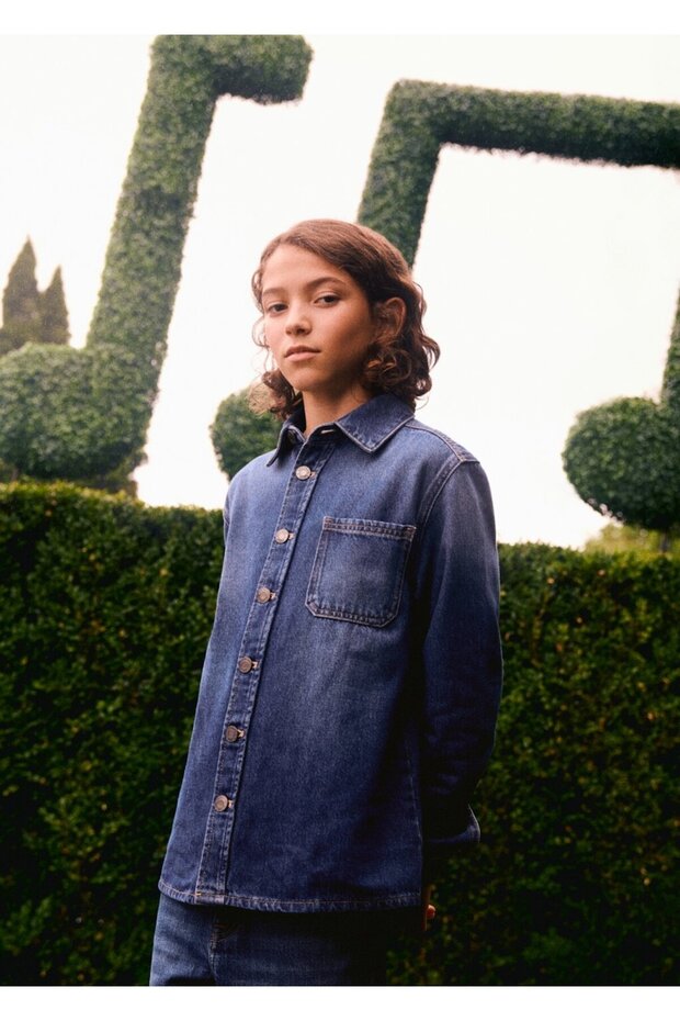 Pamuklu denim ceket - 7