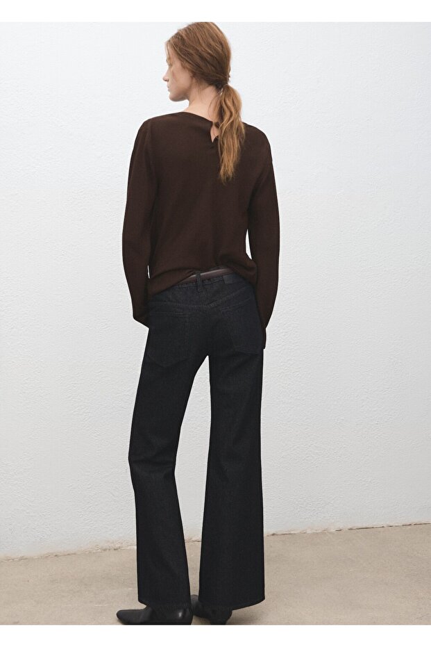 Drape kayık yaka bluz - 4