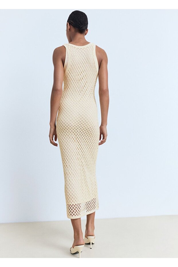 Tığ işlemeli uzun elbise - 4