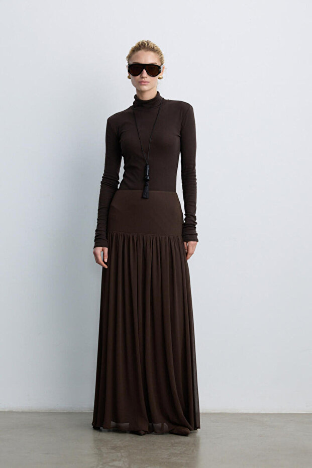 FUSTA LUNGĂ CU CORSET MARO - 1