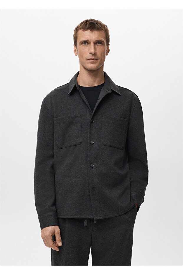 Cepli flanel gömlek ceket - 1